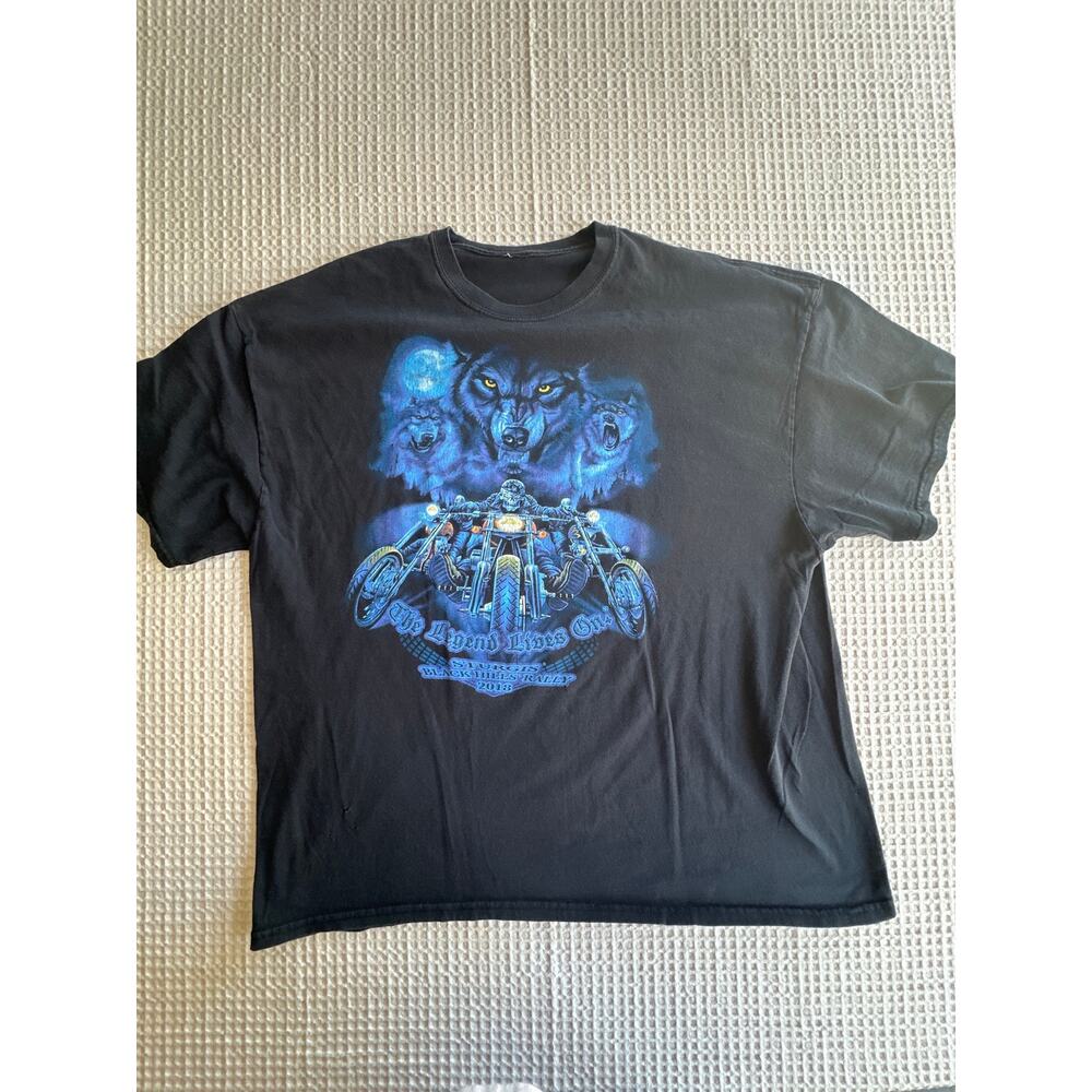 Men's Size XL. Sturgis Black Hill's Rally Wolves 2018 25X28